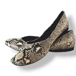 Steve Madden Snakeskin Patterned Flats Animal Print Boho Fun Ballet Slip Ons 9